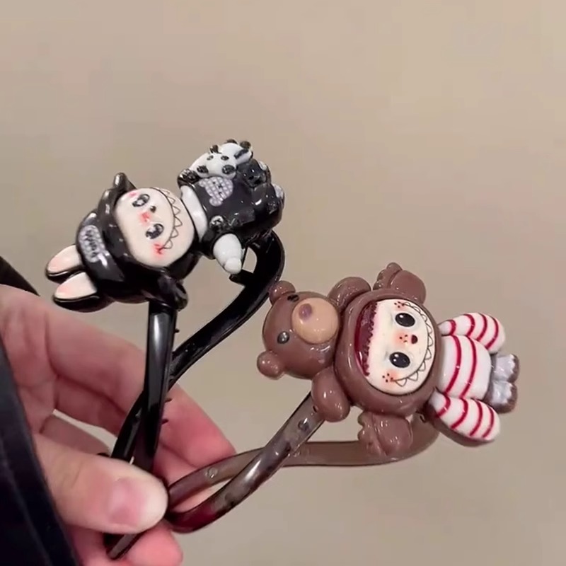 可爱卡通拉布布一字扭扭夹