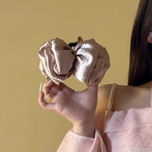 缎面仿真丝大蝴蝶结发夹