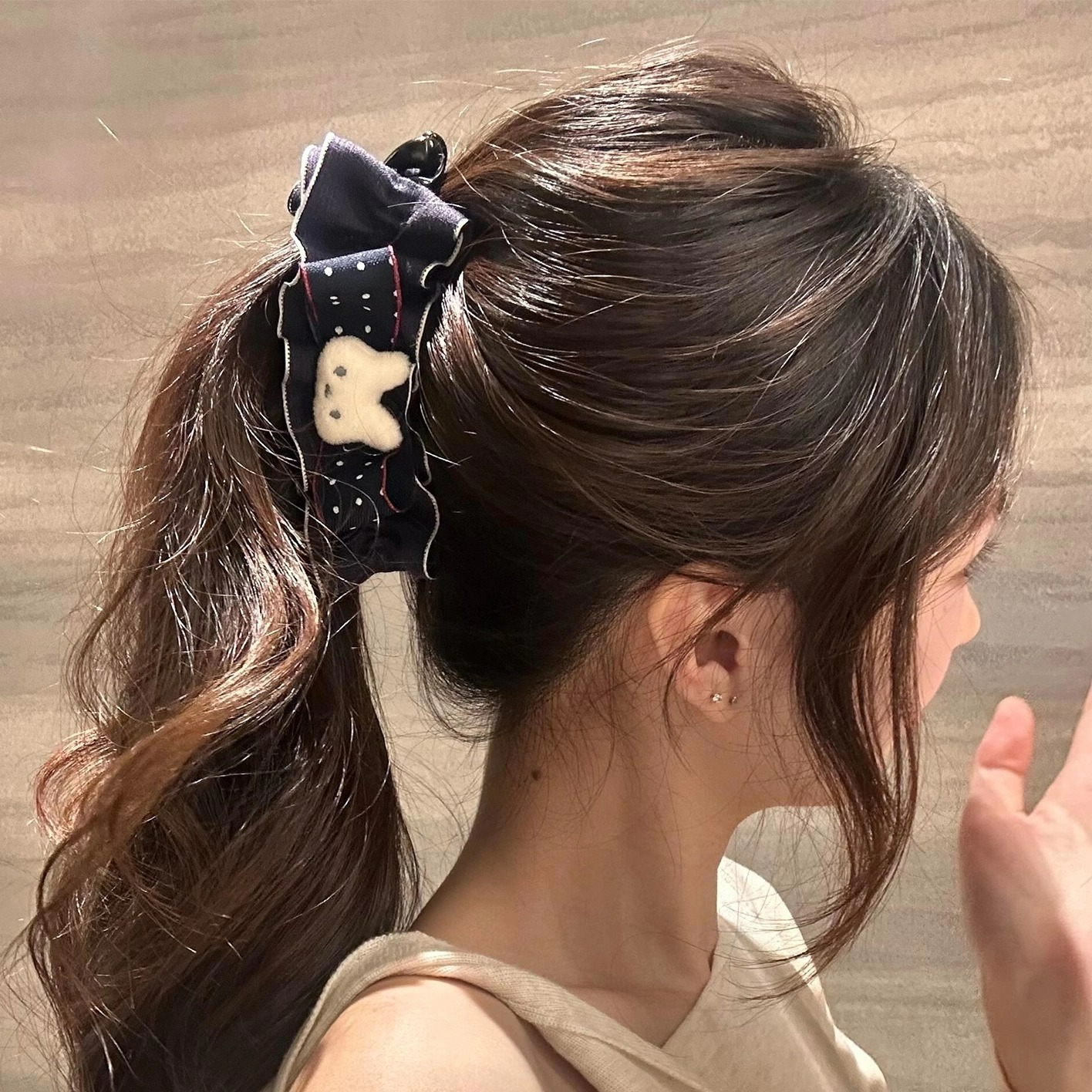 韩系可爱兔子裙摆香蕉夹