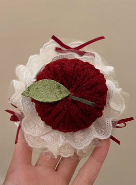 阔爱平安果 圣诞新年苹果发箍节日氛围感派对拍照头箍发卡头发饰