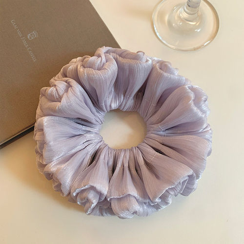 韩系甜美紫色丝光大肠发圈