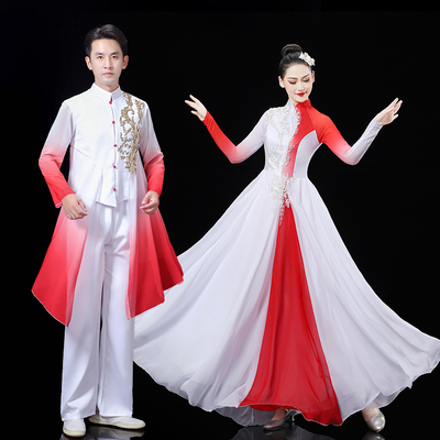 中国风飘逸秧歌舞蹈服月色寒