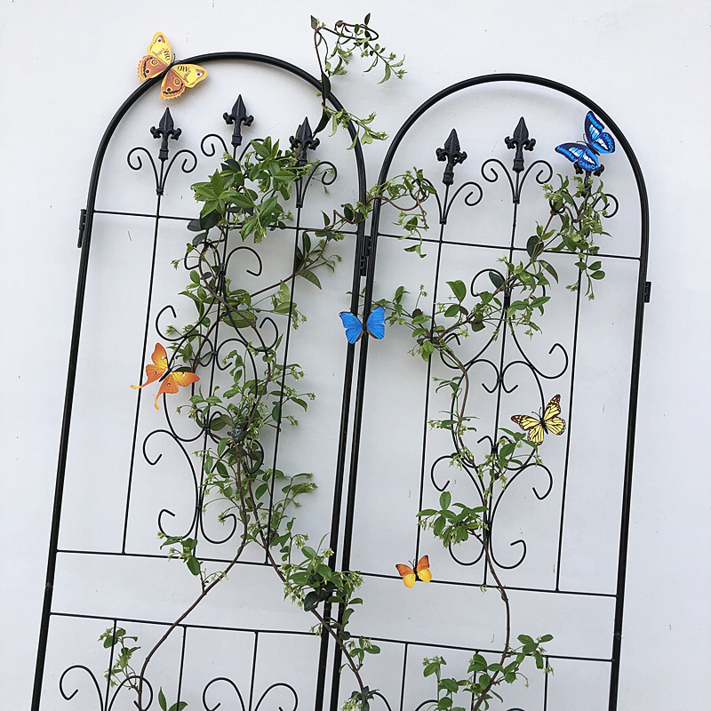花艺月季组合花架子铁线莲爬藤架网支架铁艺花园围墙栅栏户外庭院