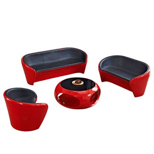 简约圆形椅子洽谈桌椅接待室茶几酒店前台大厅会客商务办公沙发椅