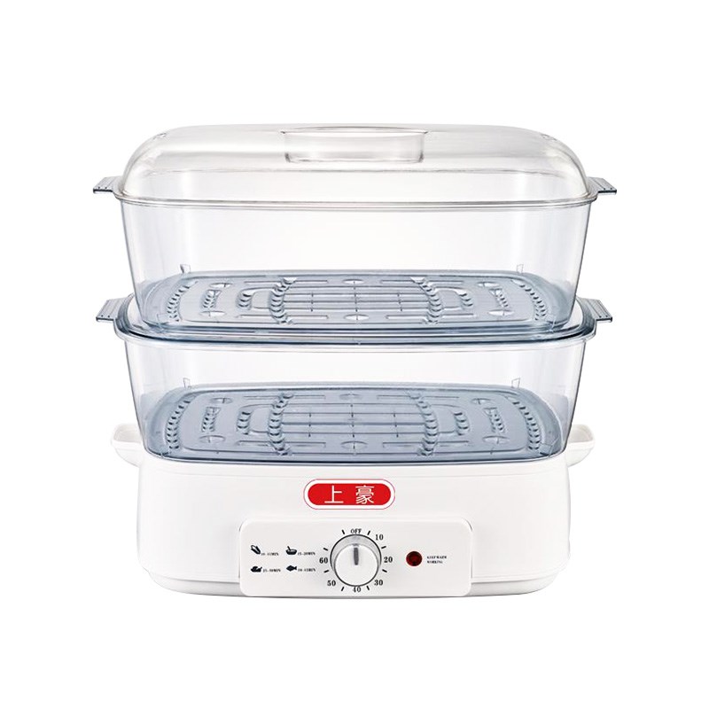 上豪KA-2800定时防干烧电蒸箱8秒出蒸气双层28L大容量电蒸笼锅