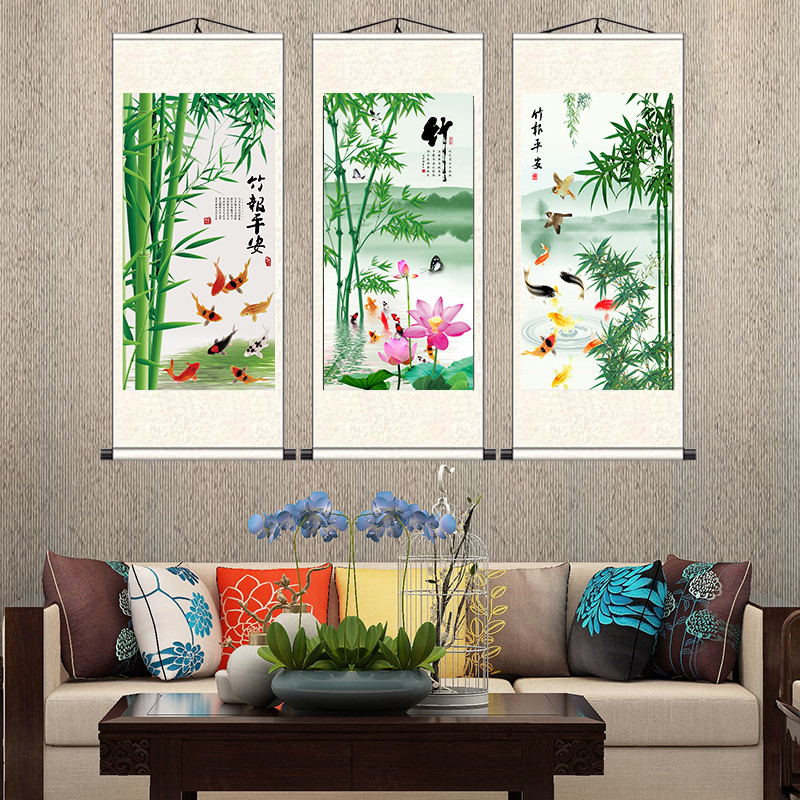 郑板桥竹子名家装饰挂画国画酒店复古客厅书房壁画教室办公室字画图片