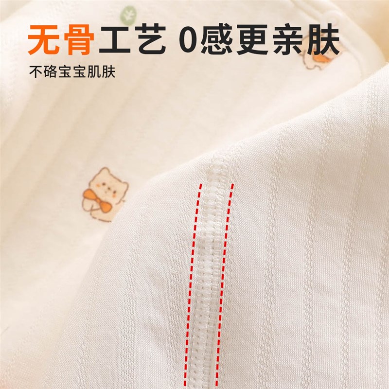 新生婴儿衣服初生宝宝冬天打底贴身产房内搭52码秋冬装春季两件套