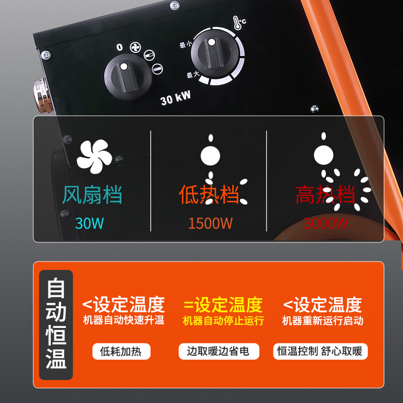 舒佑工业大功率取暖器暖风机热风机养殖育雏大棚酒店网吧工地工厂