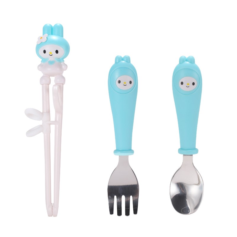卡通儿童专用筷子防滑吃饭餐具2-6岁3孩子阶段宝宝纠正左手学习勺