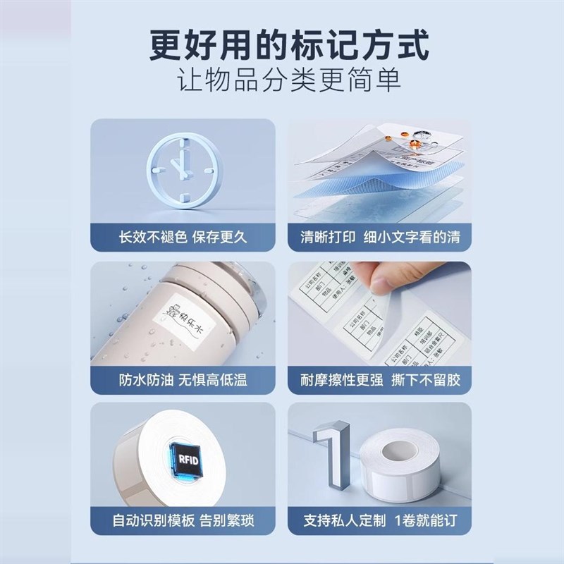 精臣M2/B32/Z401哑银标签打印机不干胶四防热转印固定资产打印纸