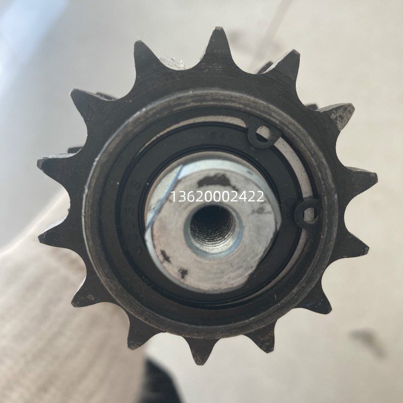 链轮滚筒双排齿轮i08B 14T电动滚筒内置电机直流24V不锈钢动力辊