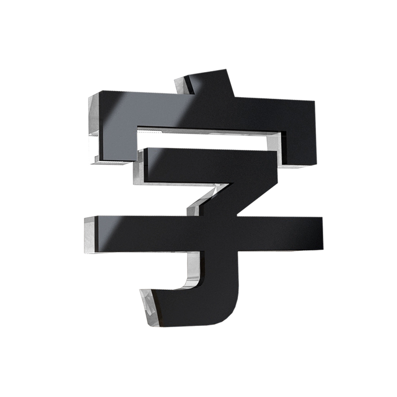 门头广告招牌水晶字透明亚克力3D定制公司前台背景logo形象墙制作