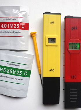 包邮ph计高精度酸度计笔 水质液体鱼缸水族ph值测试计酸碱 红色款