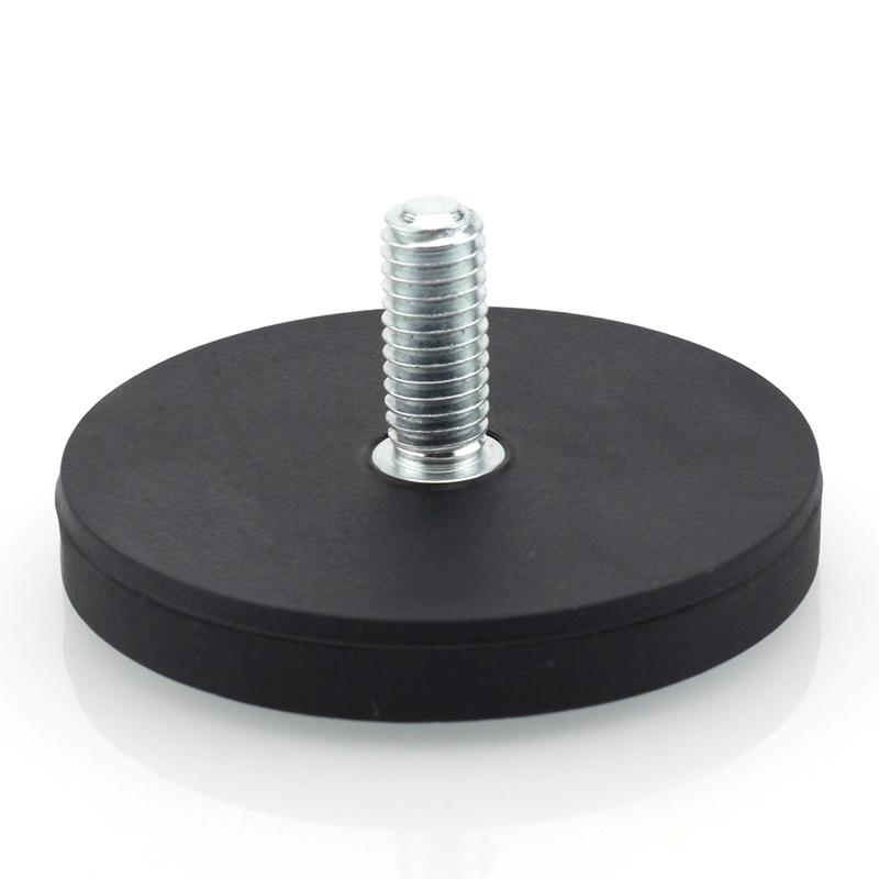 D66/88/135mm包胶强磁吸盘钕铁硼强磁包橡胶磁铁吸盘包胶磁铁底座