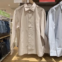 477642 476025 春季新款男装女装宽松条纹衬衫百搭长袖衬衣外套