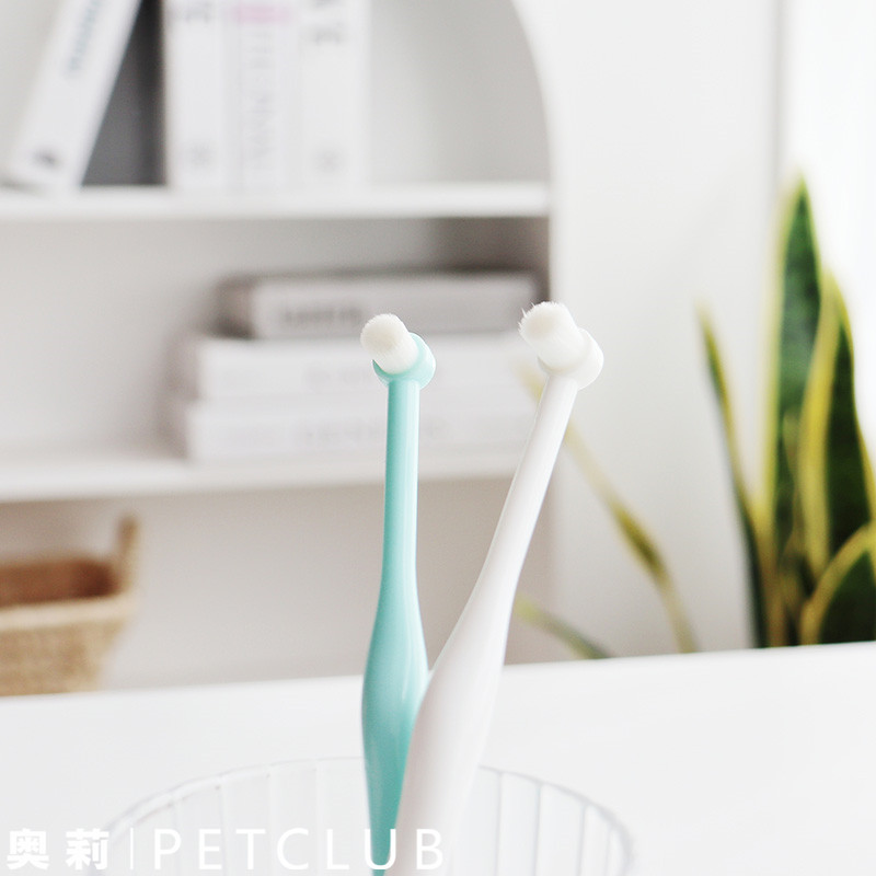 Pononon宠物狗狗猫咪小头软毛牙刷小型犬万毛齿刷清洁牙齿除牙垢
