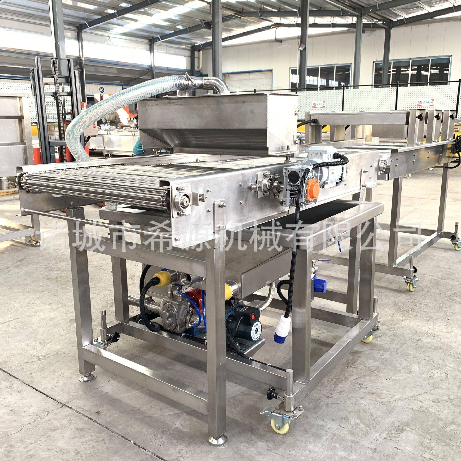 巧克力涂层机 法棍面包片上浆机 带加热保温 奶香面包片淋浆机