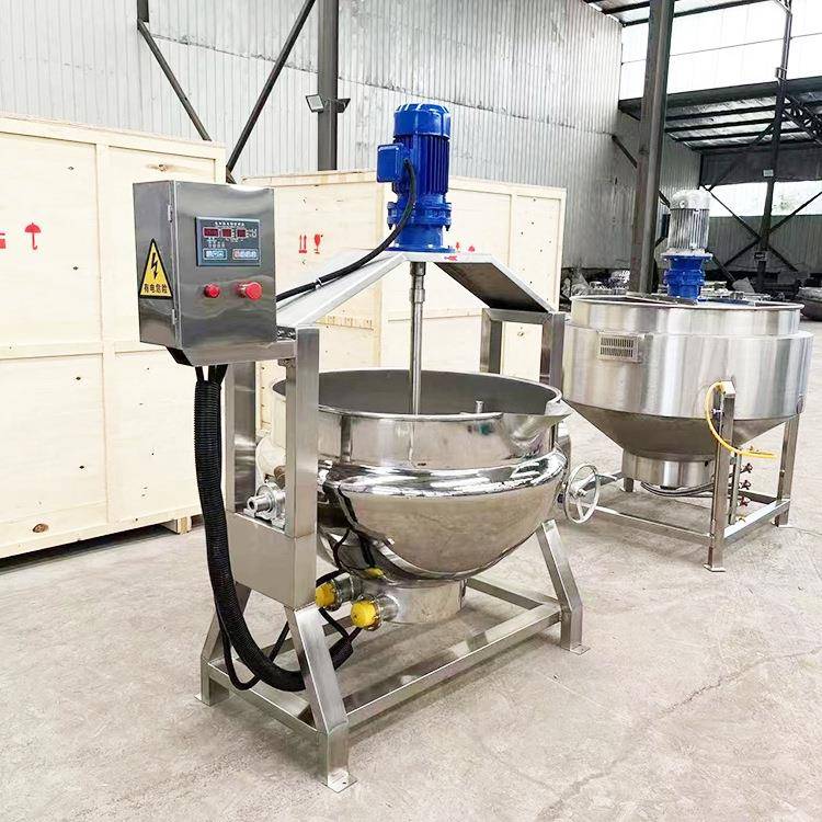 商用油茶面炒制夹层锅 炒面粉的机器 自动搅拌干面粉翻炒夹层锅