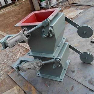 定制电动重锤翻板阀400*400 单层气动翻板阀 除尘自动重锤卸灰阀