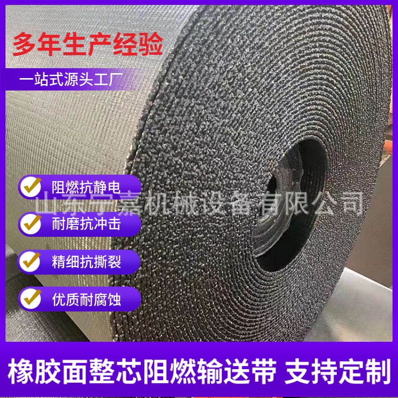 PVG整芯阻燃输送带橡胶面整芯阻燃输送带PVC矿用阻燃皮带