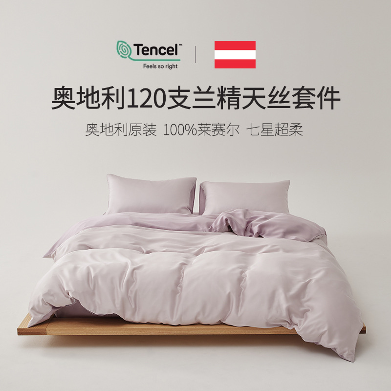 兰精天丝LF型120s床单床笠四件套