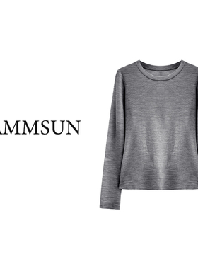 【70S超细100%全羊毛】纯色精纺羊毛衫女士圆领长袖舒适休闲气质