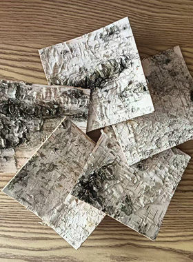 天然风干干白桦树皮手工