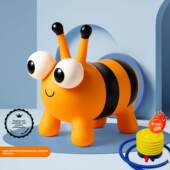 跳跳马宝宝防跌倒充气马跳跳鹿孩子们可以骑玩具生日派对1 2匹马