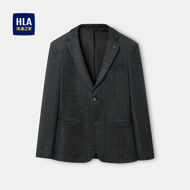 HLA/海澜之家胸针点缀休闲西服25冬新款平驳领修身外套男,男装,休闲西服,淘宝优惠券,粉丝福利购,淘宝优惠卷