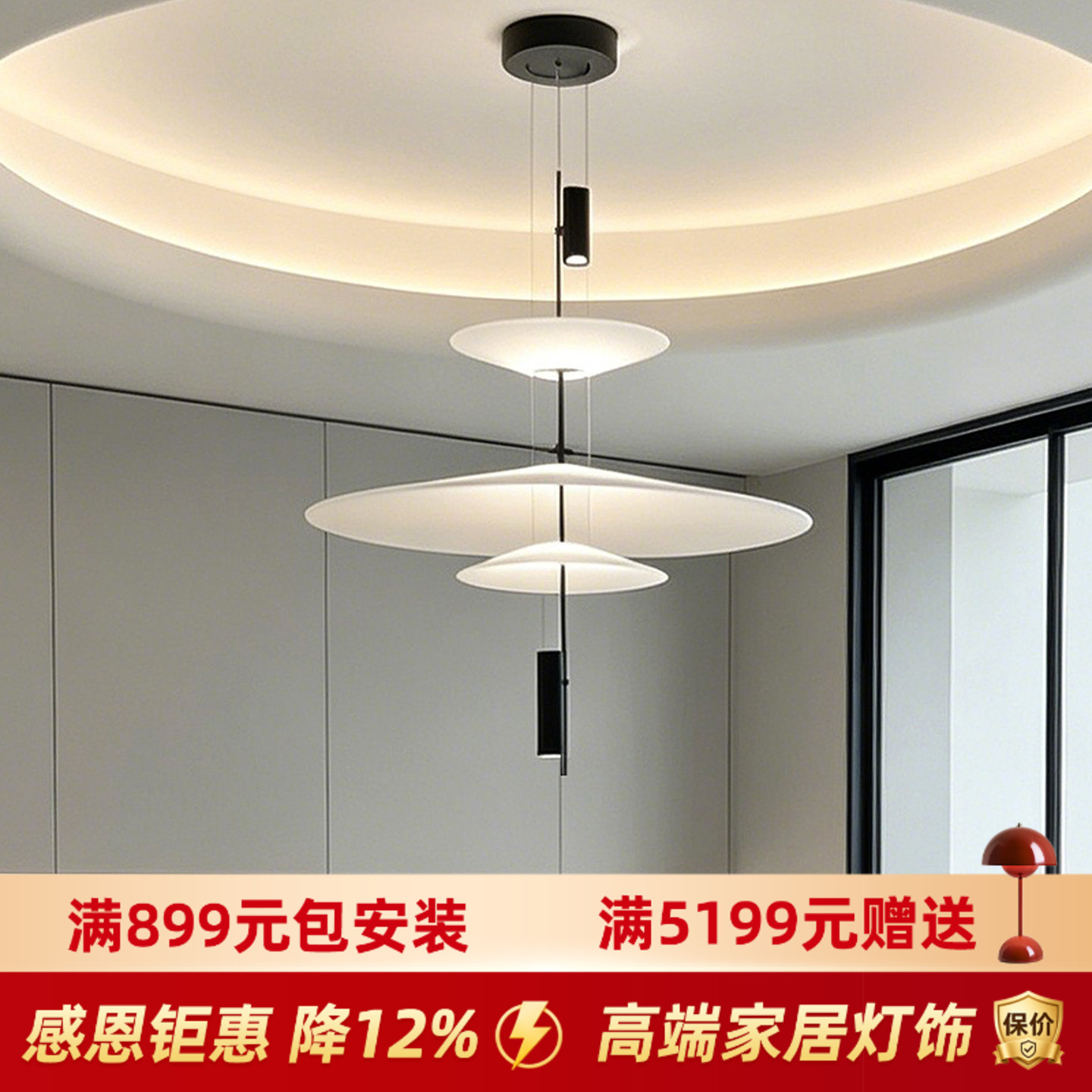 西班牙经典设计款餐厅吊灯火烈鸟客厅样板间北欧艺术吊灯 - 实物图