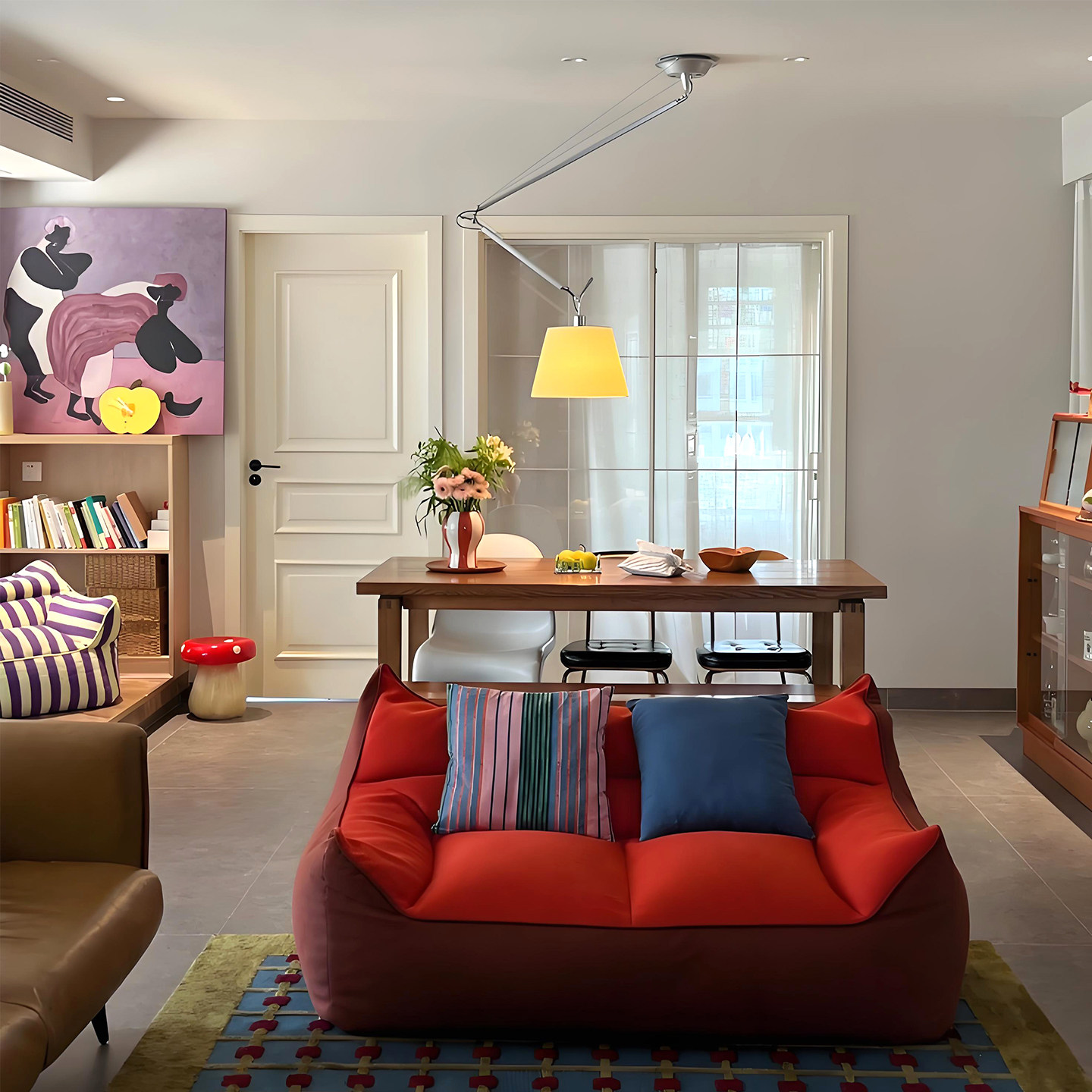 意大利设计师款摇臂餐厅吊灯个性可移位餐厅灯可伸缩调节智能调光,家装灯饰光源,餐厅吊灯,淘宝优惠券,粉丝福利购,淘宝优惠卷