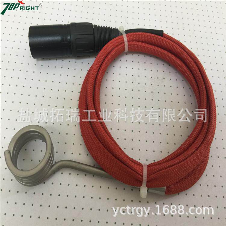 供应红色卡夫拉套管钛烟钉加热圈石英烟钉发热圈钛烟钉电热圈