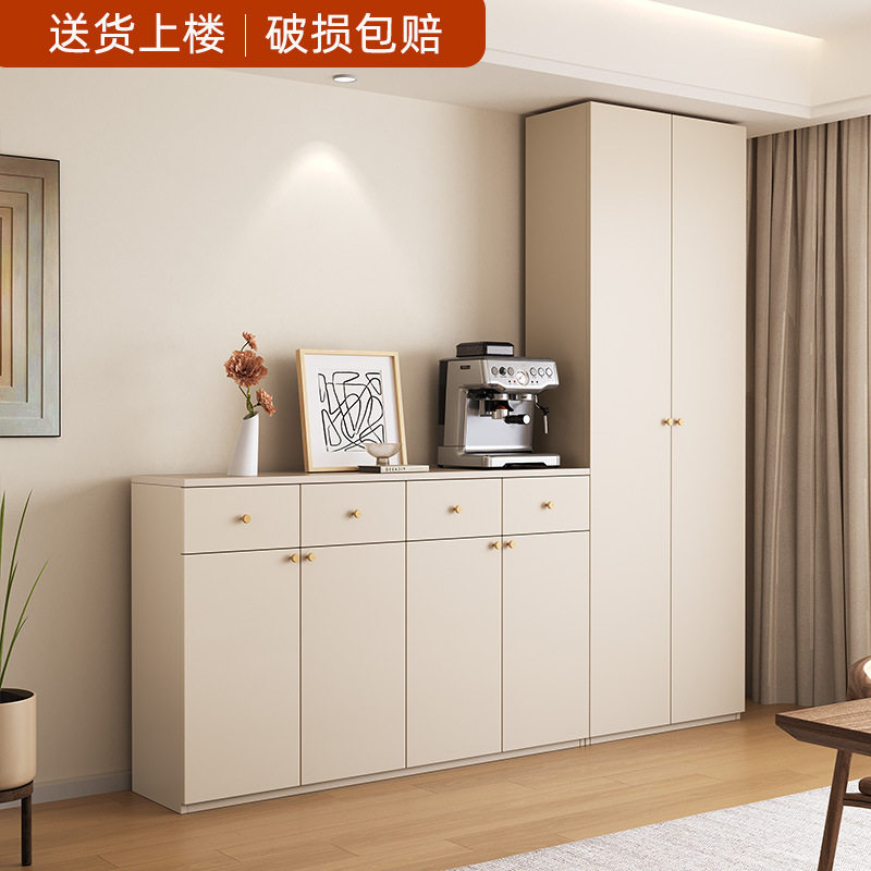 奶油风入户鞋柜家用门口进门隔断玄关柜客厅简易收纳置物柜组合柜