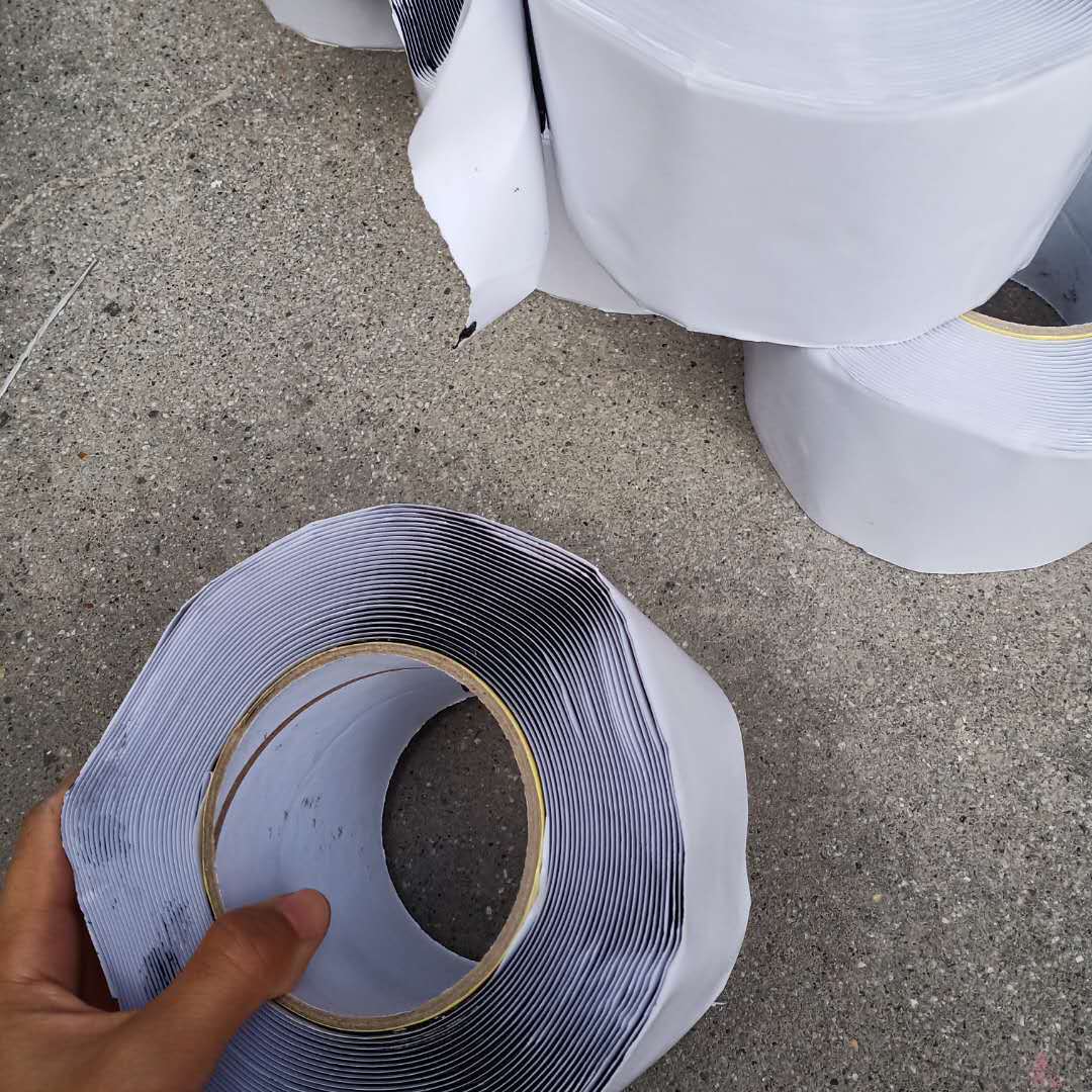 黑色双面粘接防渗土工膜胶带 排水板复合土工膜粘合胶带上海现货