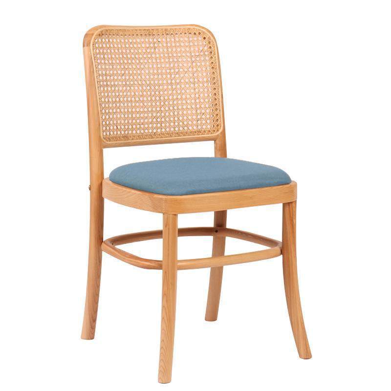 0YFJ藤椅2303北欧实木轻奢藤椅索耐特藤编椅简约餐椅艺术家用咖啡