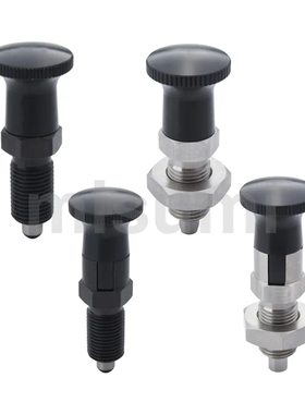 复位型定位分度销PXAT PXKT5/6/8/10/12/16L碳钢锥度细牙旋钮柱塞