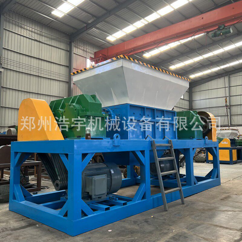 浩宇机械 塑料桶撕碎机 木材金属双轴破碎机 纸箱纸盒撕碎机图片