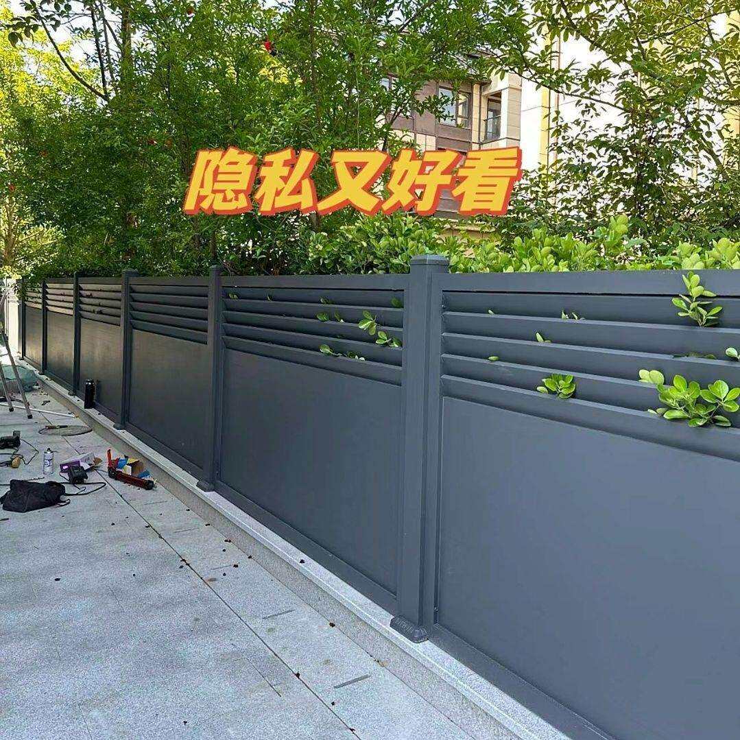 中式铝合金护栏庭院别墅百叶款铝艺护栏铝合金小区花园护栏