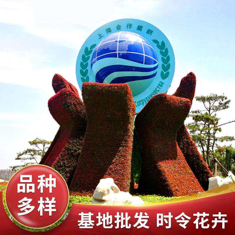 景观绿雕仿真绿雕花坛五色草造型五色草立体造景工程