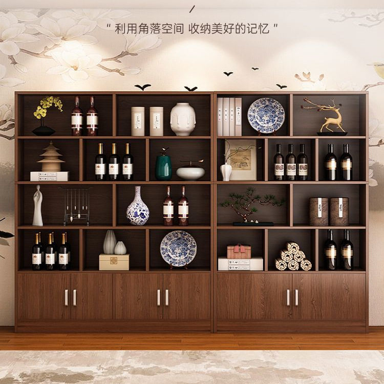 实木红酒柜展示柜家用客厅隔断靠墙置物架储物柜子便利店烟柜