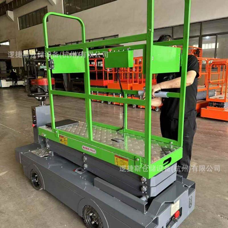 多功能新型轨道采摘车电动剪叉高空作业升降机座驾式剪叉升降平台