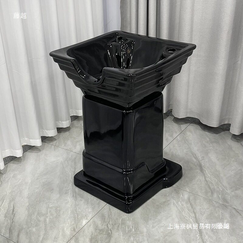 陶瓷坐式水池发廊快剪洗头盆