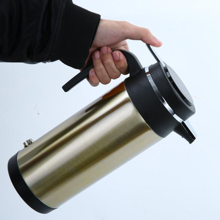 点烟器加热车载电热壶12/24V大容量汽车烧水壶热水壶加热杯厂家