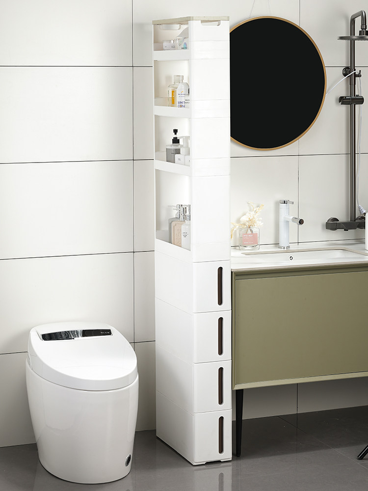 ?夹缝收纳柜抽屉冰箱侧边储物缝隙窄缝收纳架卫生间浴室厨房置物