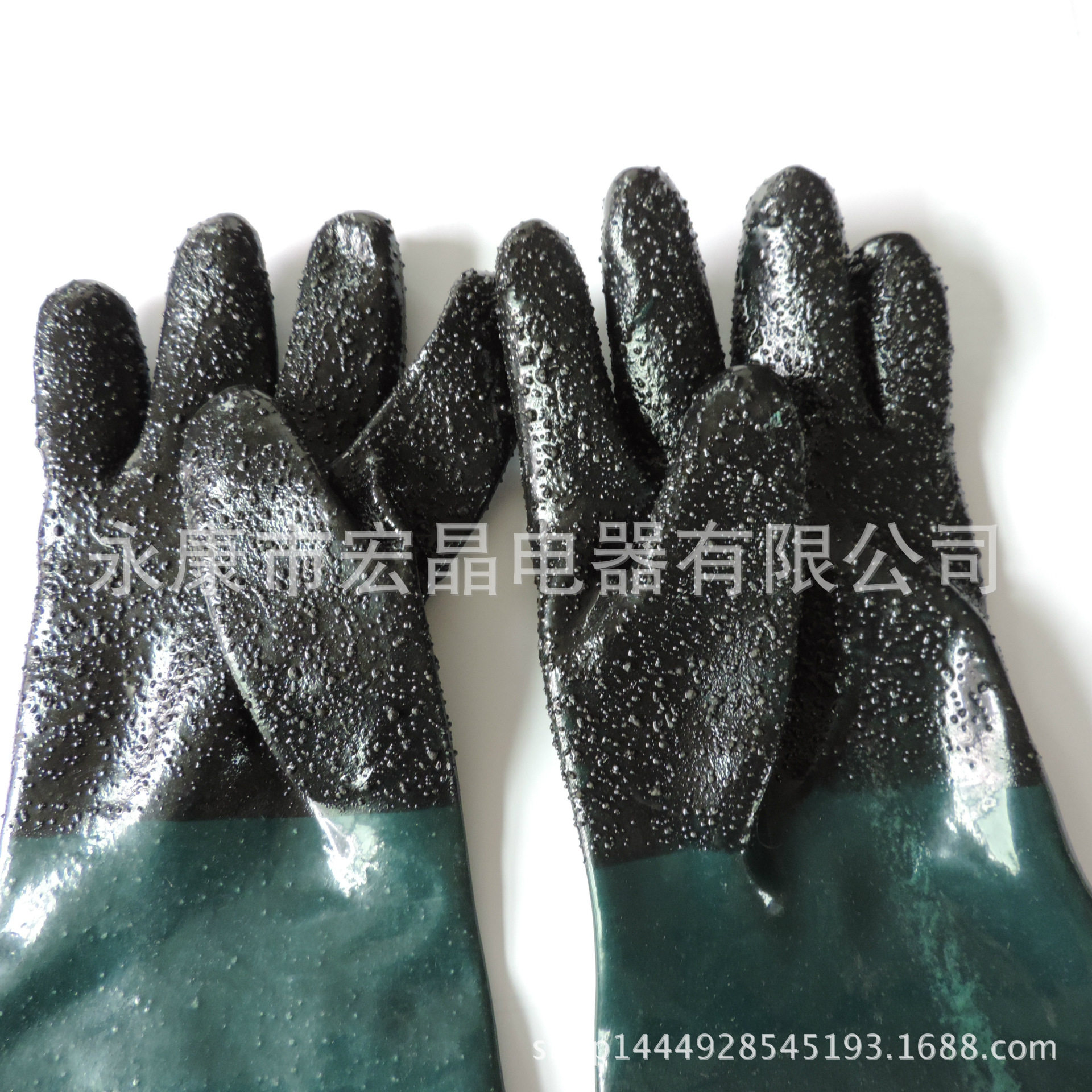 橡胶手套喷砂手套喷砂机用 48CM加厚防水防滑耐磨喷砂耐用手套