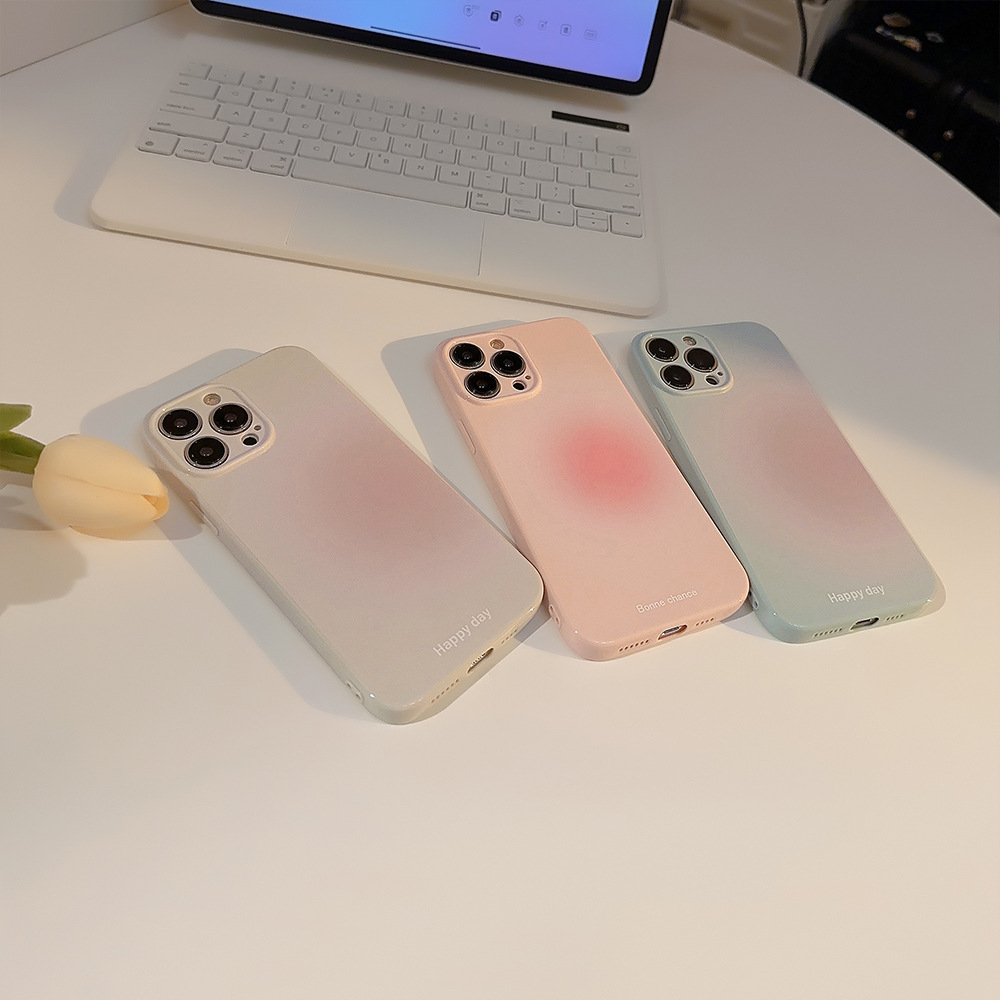 渐变纯色iphone14手机壳12苹果13适用11马卡龙15pro温柔16pro max