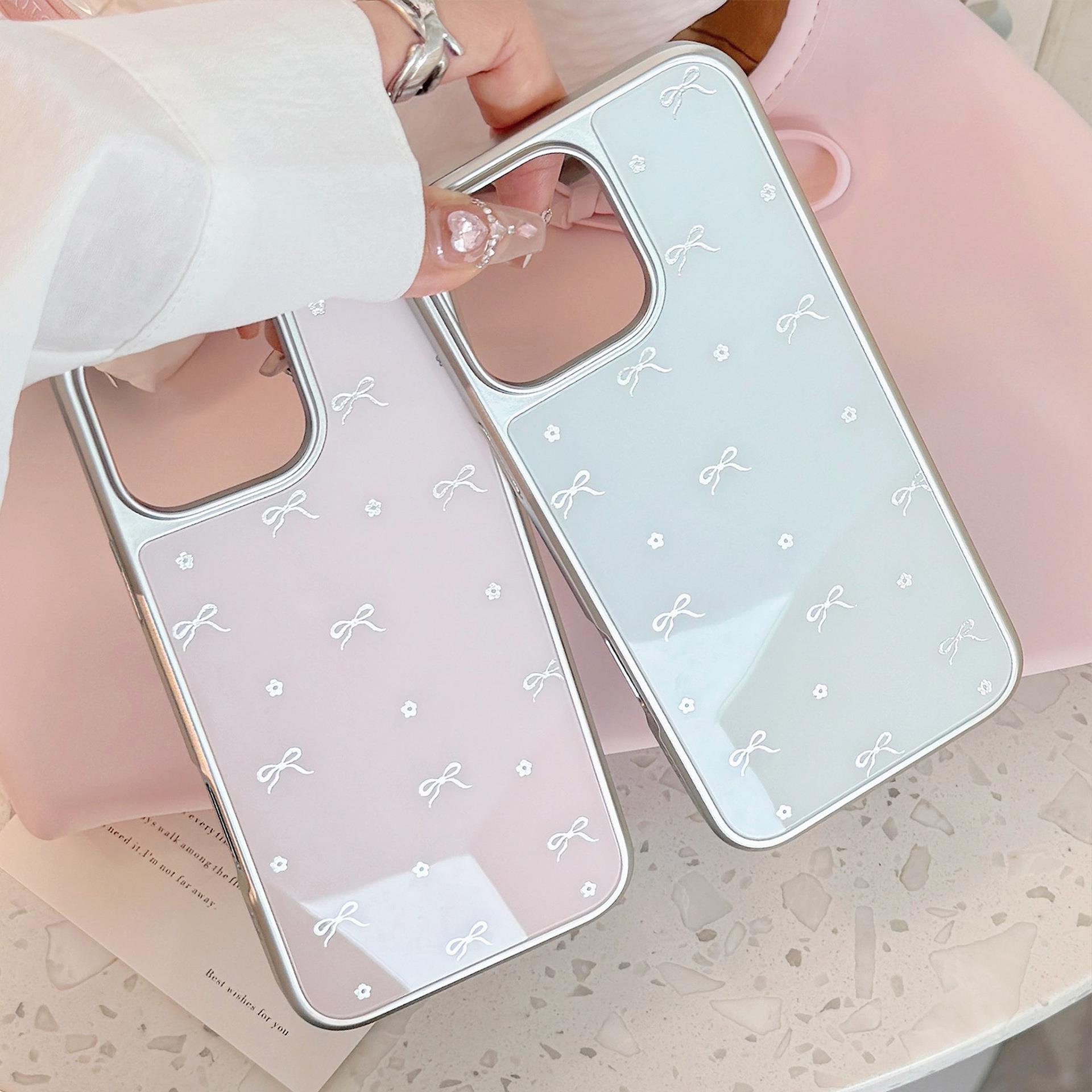 鎏金适用苹果16pro max手机壳iphone15电镀蝴蝶结14小清新华为P70