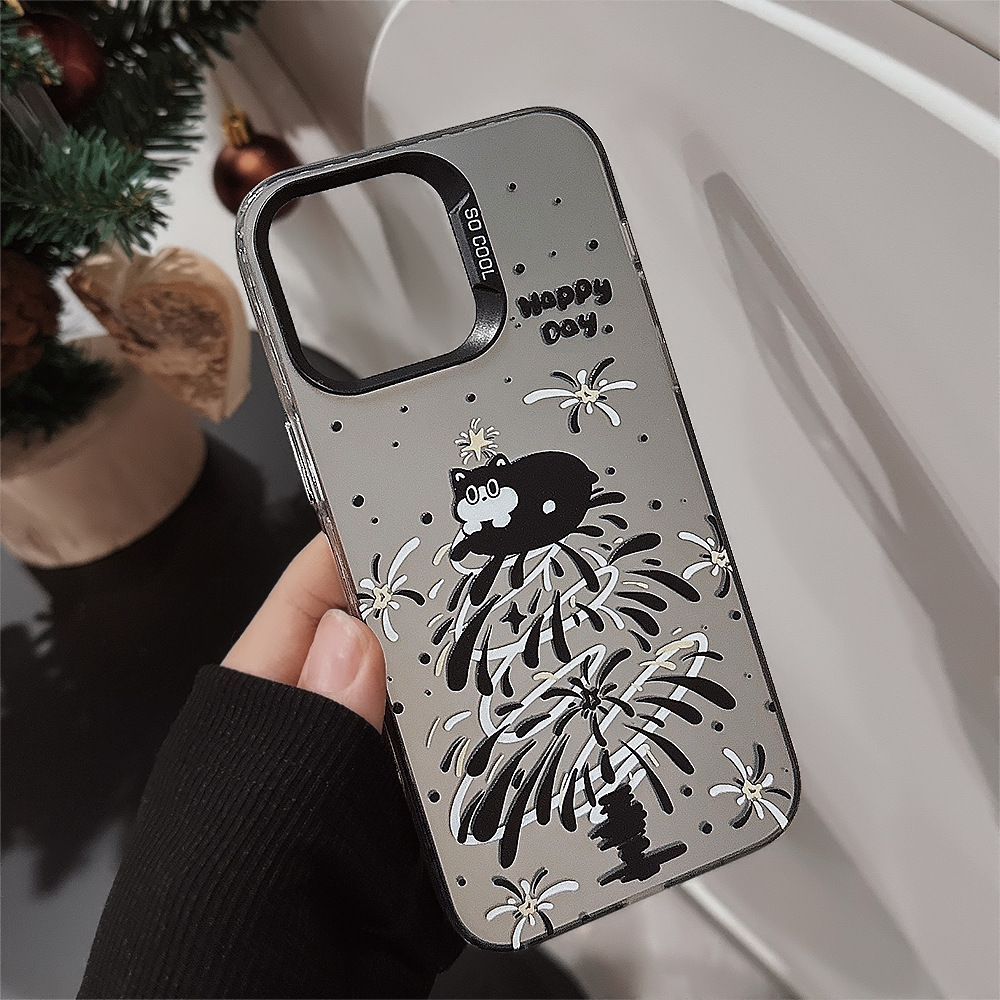 适用iphone14Promax烟花圣诞树16手机壳12苹果13高级感11创意14硬
