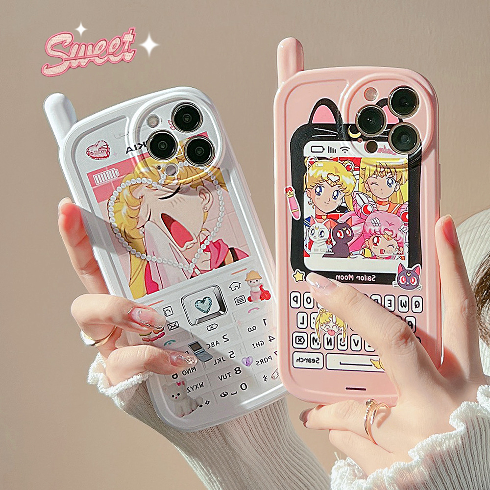 美少女适用iphone13苹果x手机壳14pro max粉色15大哥大11保护套16