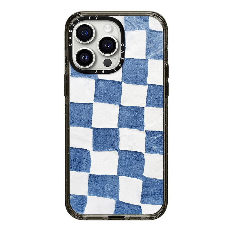 【官方正品】CASETiFY 升级版蓝色方格适用苹果iPhone16ProMax手机壳15/14plus硬套13/12
